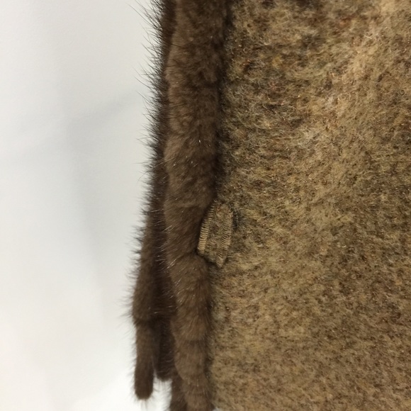 Women’s knitted mink Fur vest cover tassels Sz XL - Picture 6 of 14